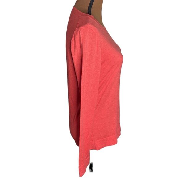 J. Crew Factory Teddie cotton red orange sweater size S - Picture 3 of 11